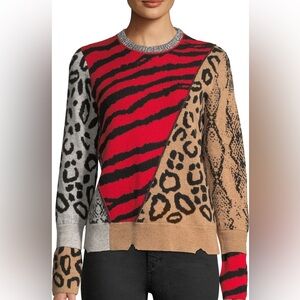 Zadig + Voltaire Delly Animal-Print sweater size M